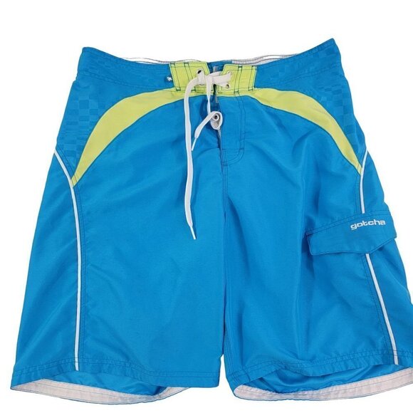 Gotcha Men’s Size Medium Drawstring Waist Swim Trunks Board Shorts with Pocket - Picture 12 of 13